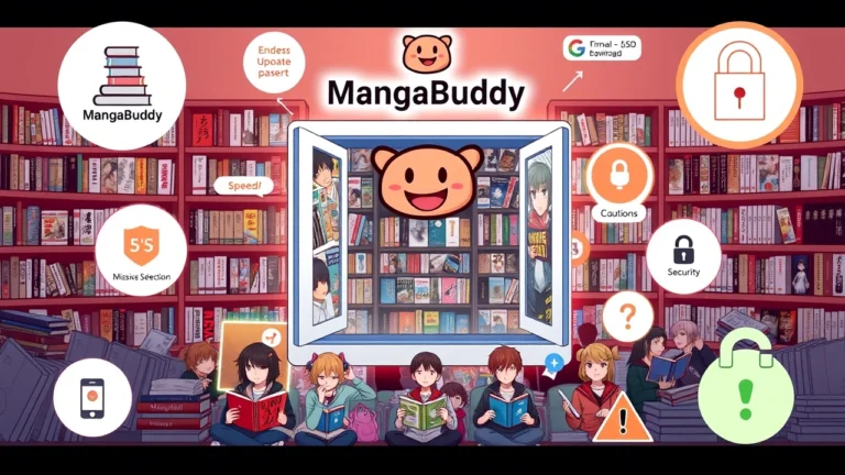 MangaBuddy website navigation sidebar highlighting curated sections including 'Special,' '5'S,' and other category filters for manga discovery